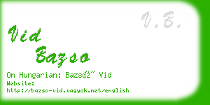 vid bazso business card